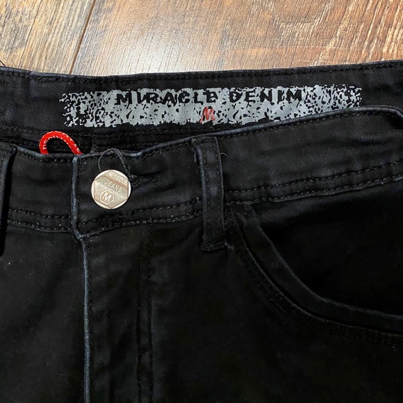 MIRACLE DENIM Black Slim Jeans - Picture 2 of 6